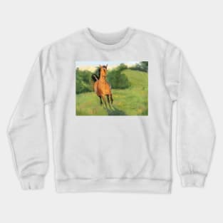 Horse Galloping in a Meadow Crewneck Sweatshirt